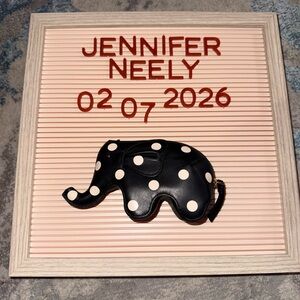 ♠️Kate Spade♠️ Black and White Polka Dot Elephant Coin Purse